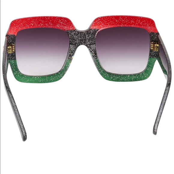 Oversized Square Sunglasses - Multi Tilted Frames - Picture 5 of 5